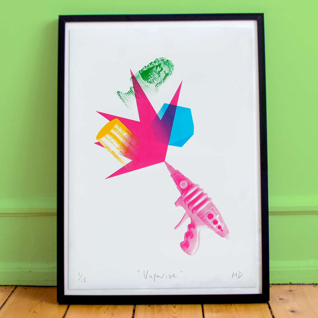 Practical Magic Limited Edition Screen print ray gun 'Vaporise'