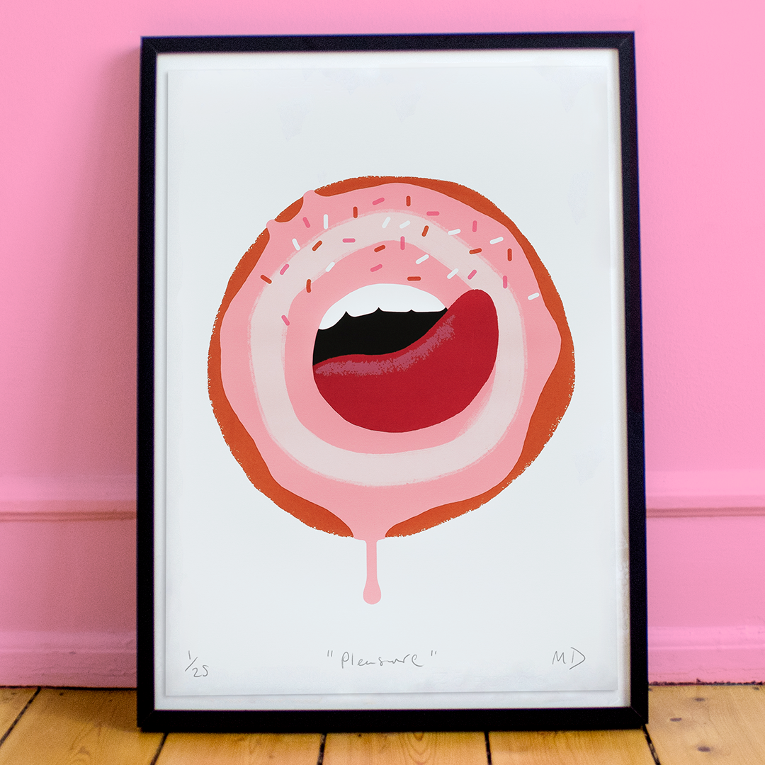 'PLEASURE' Donut Limited Edition Practical Magic Screen print