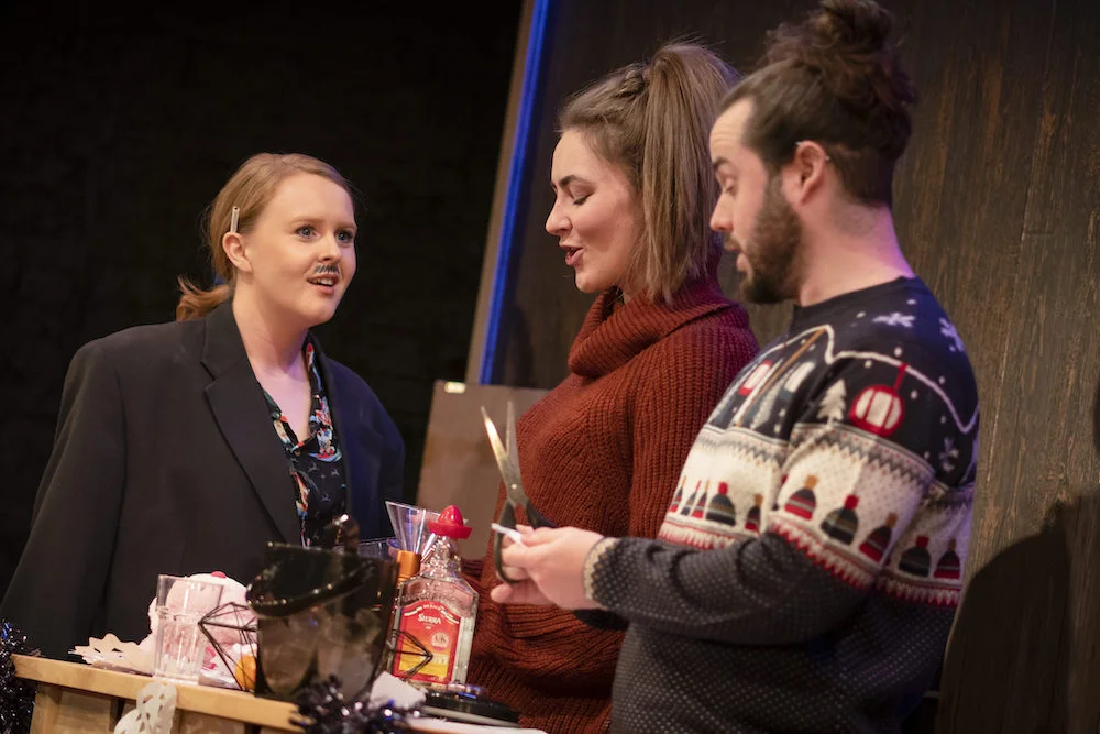 “Anna Robinson’s versatile design does admirable duty throughout, the set cleverly changed by opening cupboard doors, like a giant advent calendar, and the transitions between the segments are smoothly done, so the changes never jar.” Tracy Sinclair, Exeunt Magazine