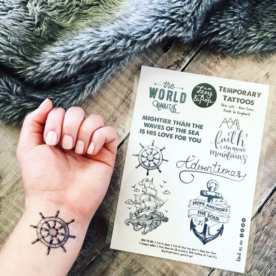 Nautical Temporary Tattoo By PAPERSELF  notonthehighstreetcom