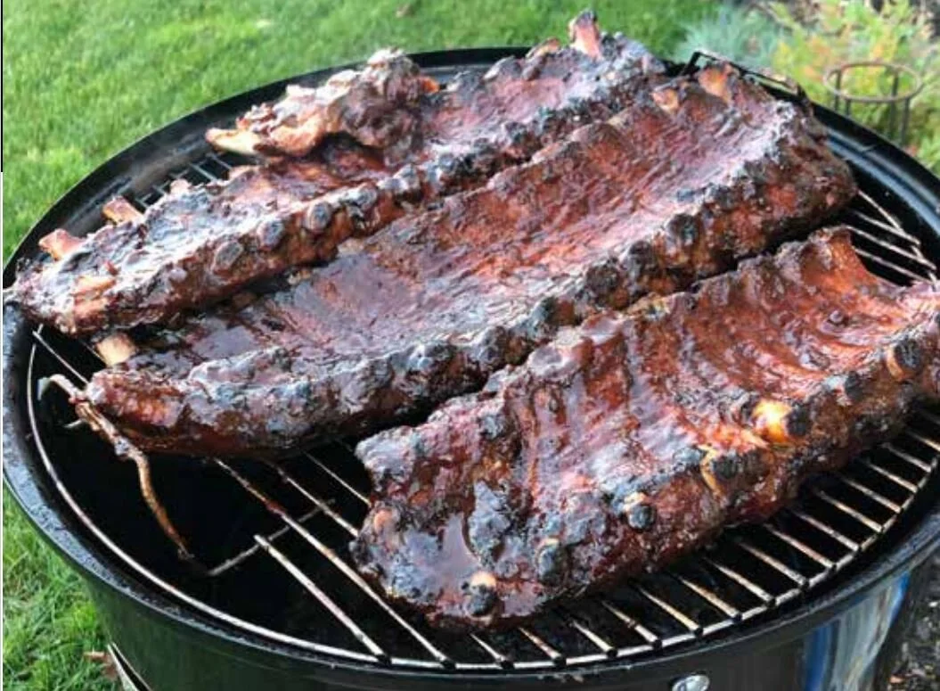 3-2-1 Hickory-smoked Bourbon-glazed Spareribs, Kentucky Style