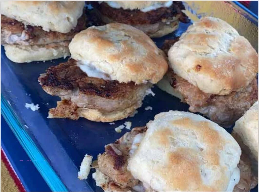 Fried Tenderloins and Biscuits 