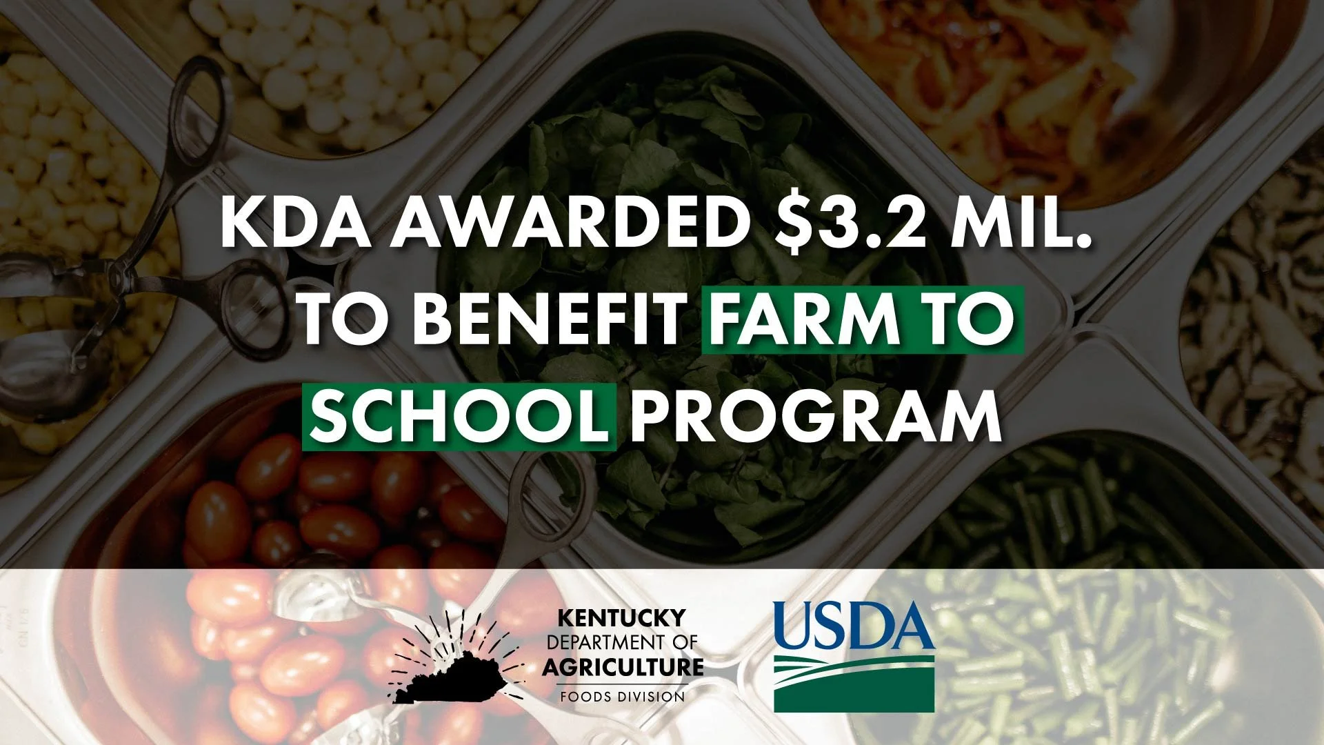 USDA expands local foods in school meals through cooperative agreement with Kentucky