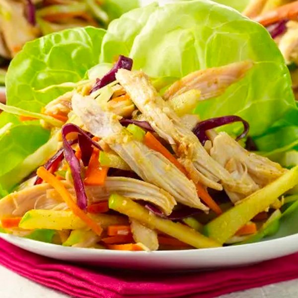 Ginger Curry Chicken Lettuce Wraps