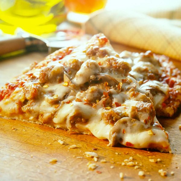 Cheesy Sausage &amp; Mushroom Pizza