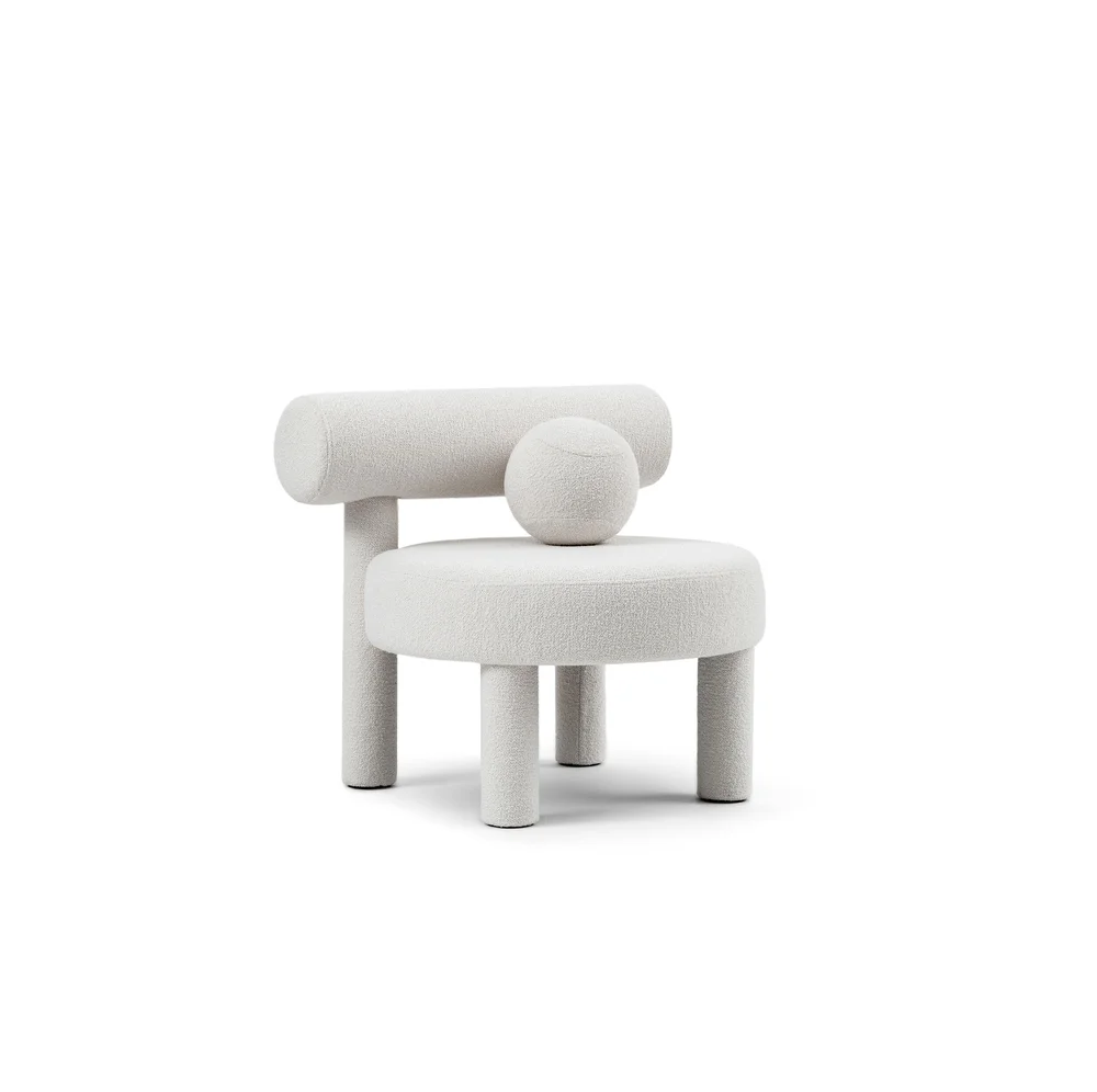Low Chair Gropius Cs1 In Boucle Fabric By Noom Noom