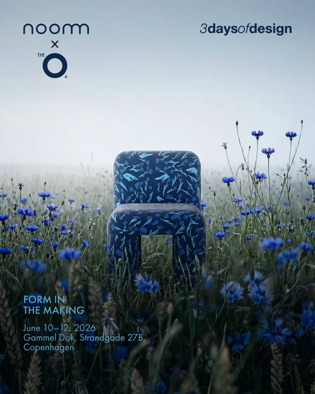 Blue dining chair sculptural design HELLO