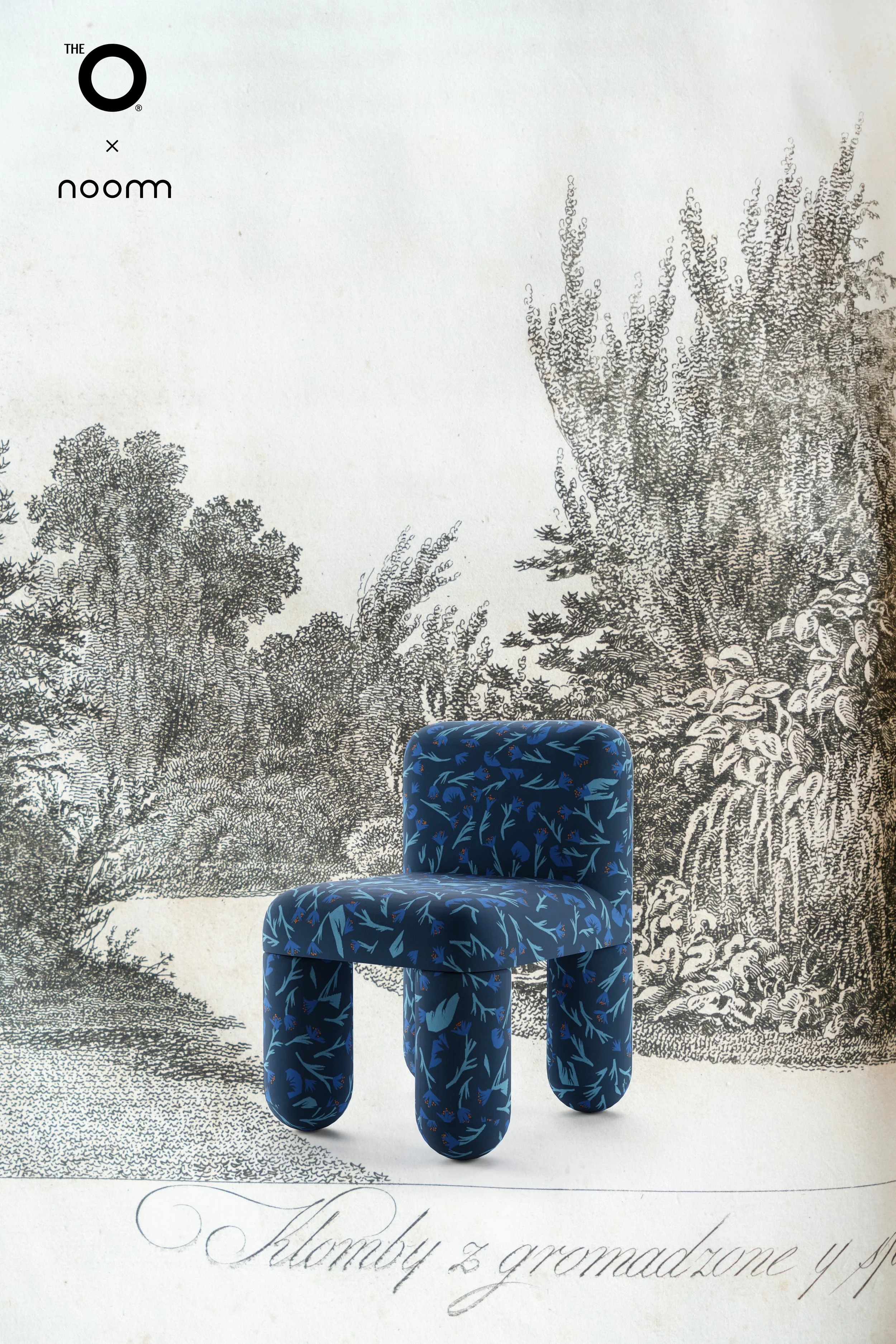 blue dining chair Hello sculptural design