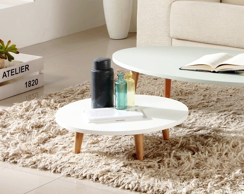 Coffee Table 60 Low White Flendit Home, Modern Low White Coffee Table