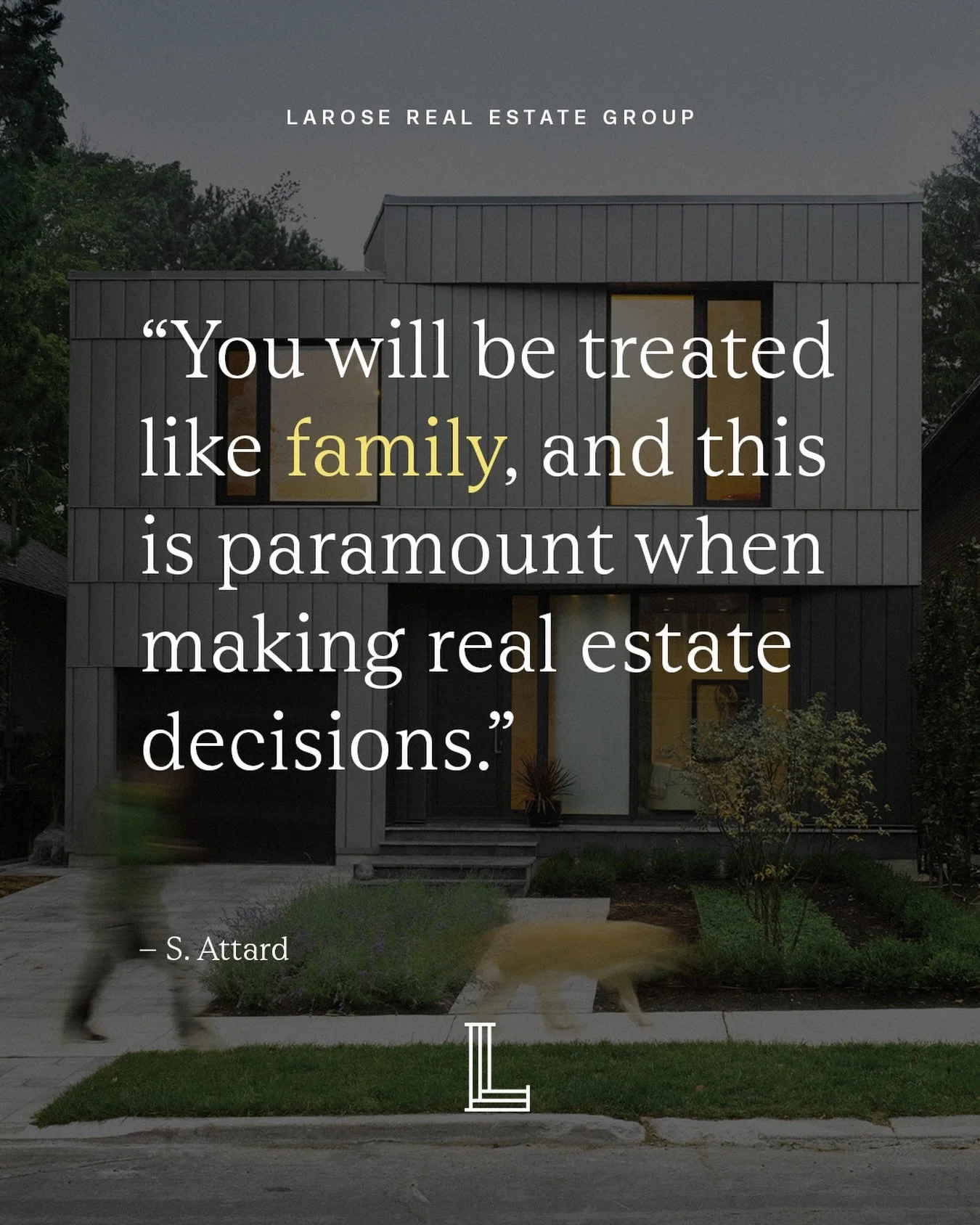 Real estate decisions are personal. They&rsquo;re emotional. And they matter.

That&rsquo;s why we believe you should be treated like family &mdash; with honesty, care, and your best interests always coming first.

No pressure. No shortcuts. Just tho