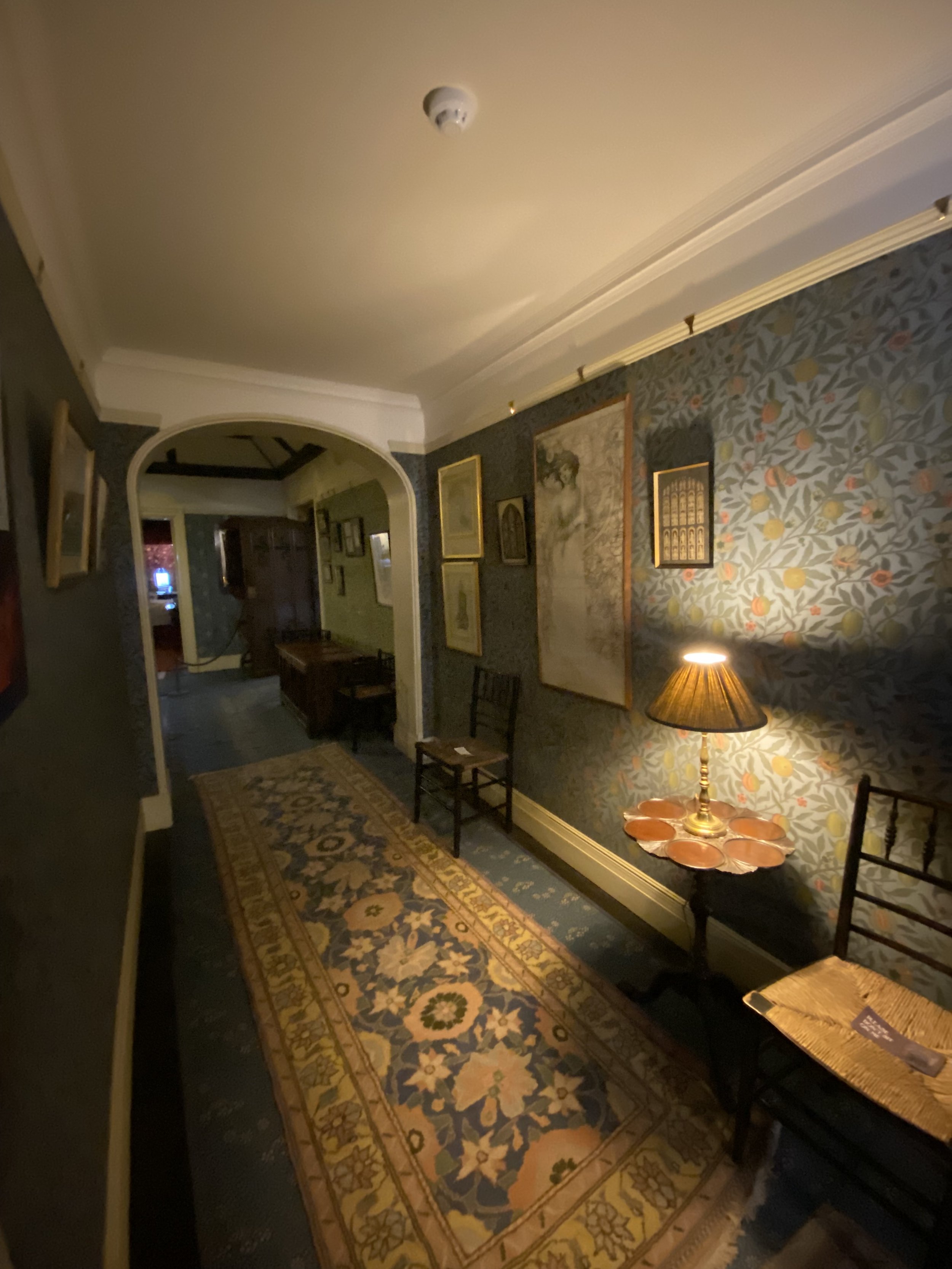  Interiors of Wightwick Manor, designed in the English Arts and Crafts style with many original fabrics and wallpapers by William Morris and his contemporaries. 