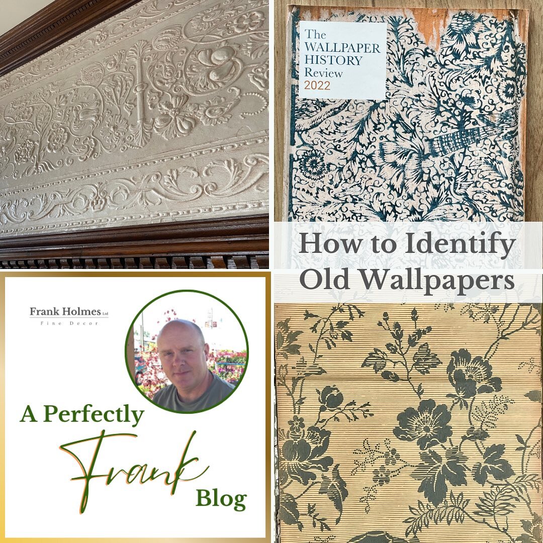 Where can I go for help to identify our old wallpaper?
Is this paper original to my house? 

Read our suggestions for where to start in our latest &lsquo;Perfectly Frank&rsquo; blog post, How to identify old wallpaper,
👆link in our bio 👆

#wallpape