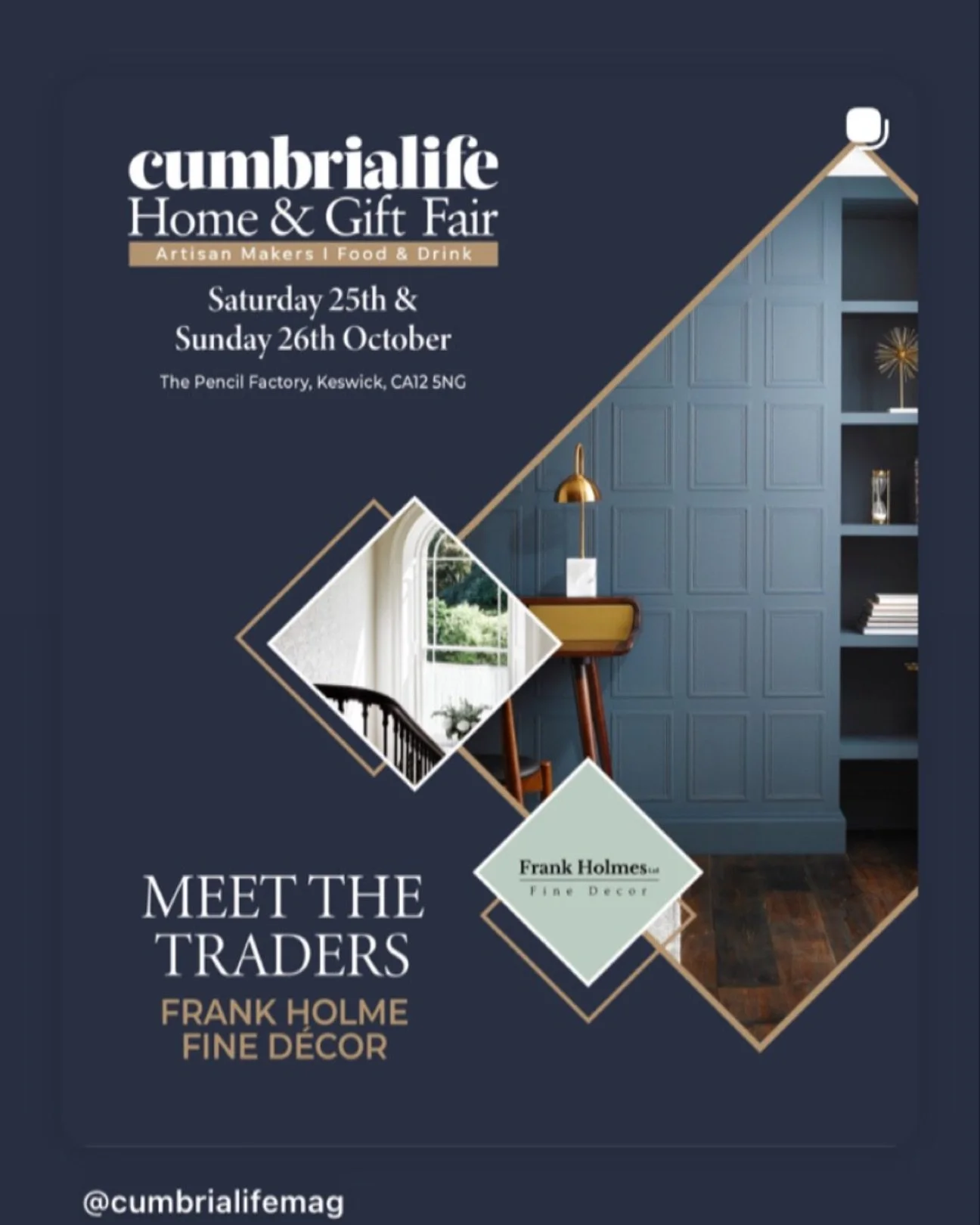We’re all ready for the Cumbria Life Home and Gift Fair this weekend!
Come and meet us exhibiting alongside other makers and producers from the region ⤵️
25-26th October, 
10am-4pm,
📍Find us in Packing Hall One,
The Old Pencil Factory, Keswick