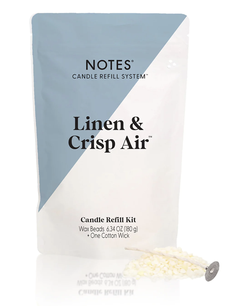 Sustainable Candle Refill Kit - NOTES Linen & Crisp Air — Hickory Dickory  Dock