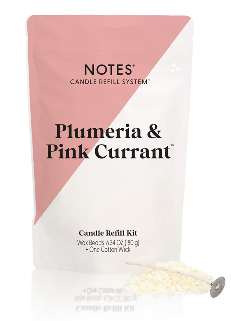 Sustainable Candle Refill Kit - NOTES Plumeria & Pink Currant — Hickory  Dickory Dock