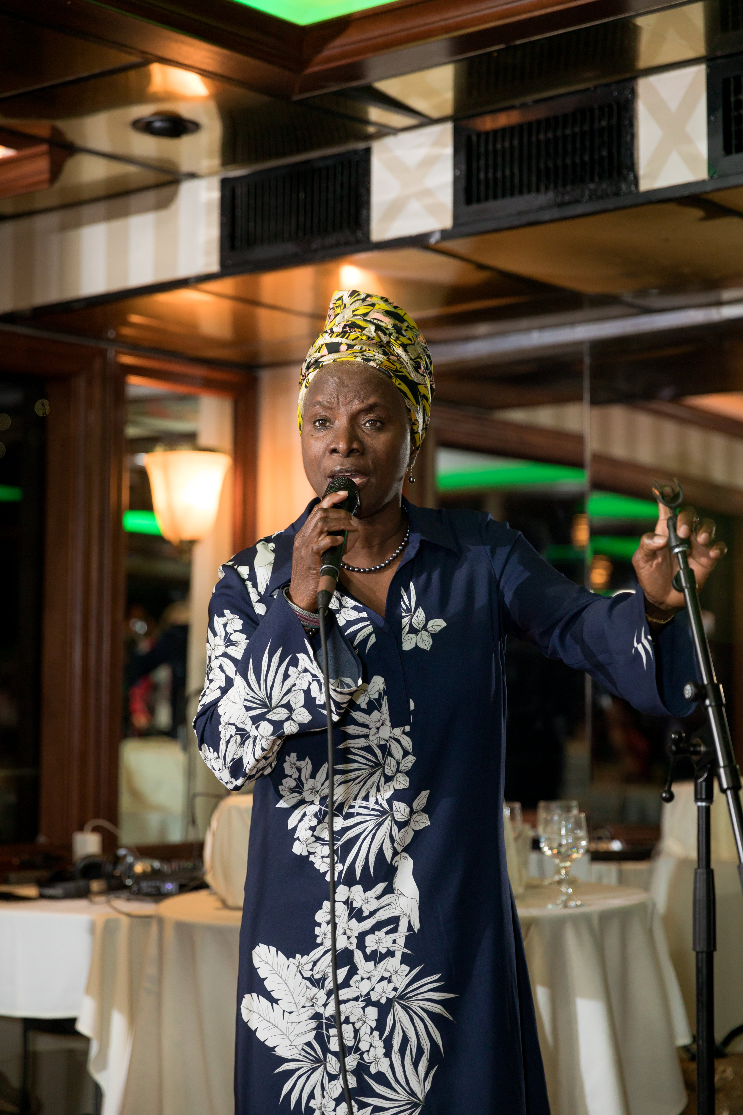 Angelique Kidjo private concert on the Hudson River at the Segal Family Annual meeting