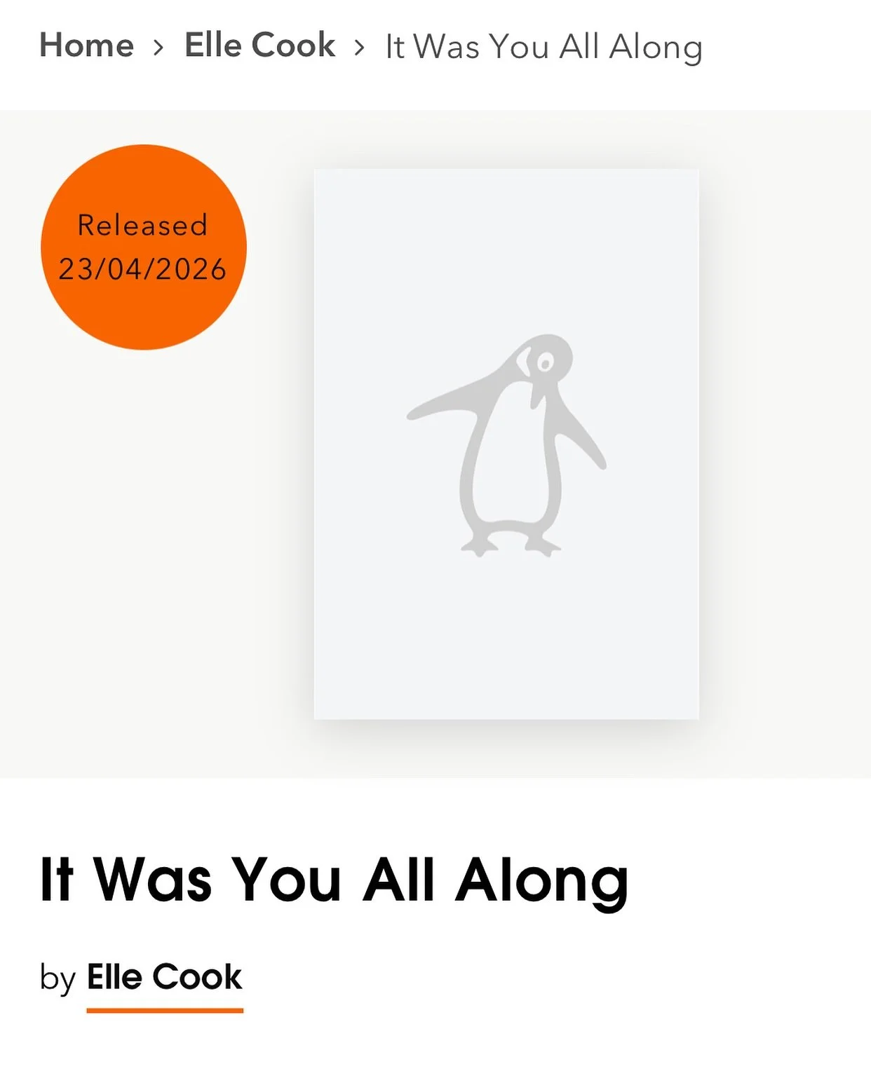 ✨ IT WAS YOU ALL ALONG ✨
And then there were four. My fourth Elle Cook novel is up for pre order now at your fave book retailers. Scroll to the next page to see what&rsquo;s what. I can&rsquo;t wait for you to meet Ollie, Aurora, Ben and Liv as we fo