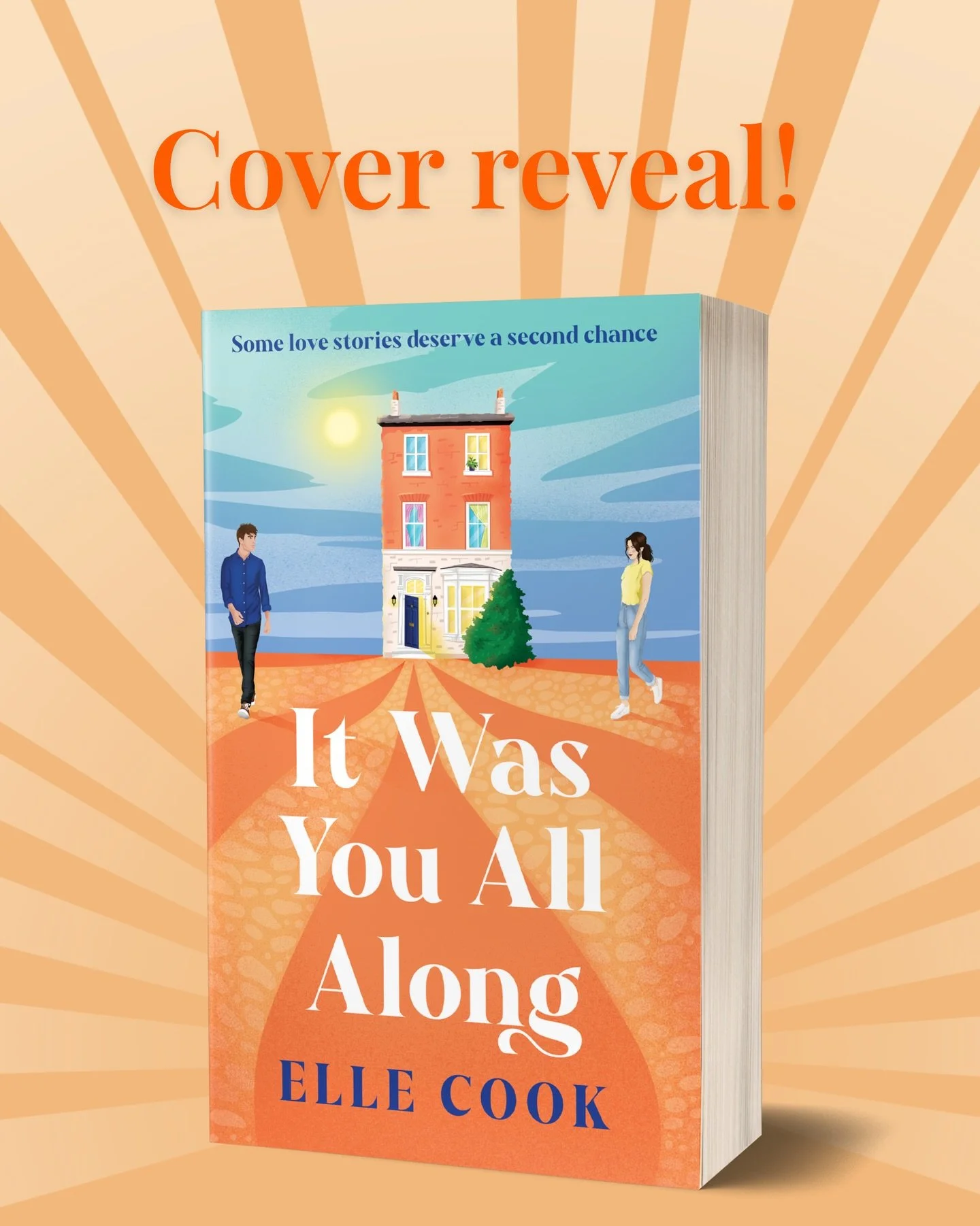 What if you met your soulmate one minute too late? Here she is! The cover for my fourth Elle Cook Novel: It Was You All Along. Four friends, ten years, one house share and a whole lot of love. 🧡 
Pre-order is available now and it&rsquo;s out in Apri