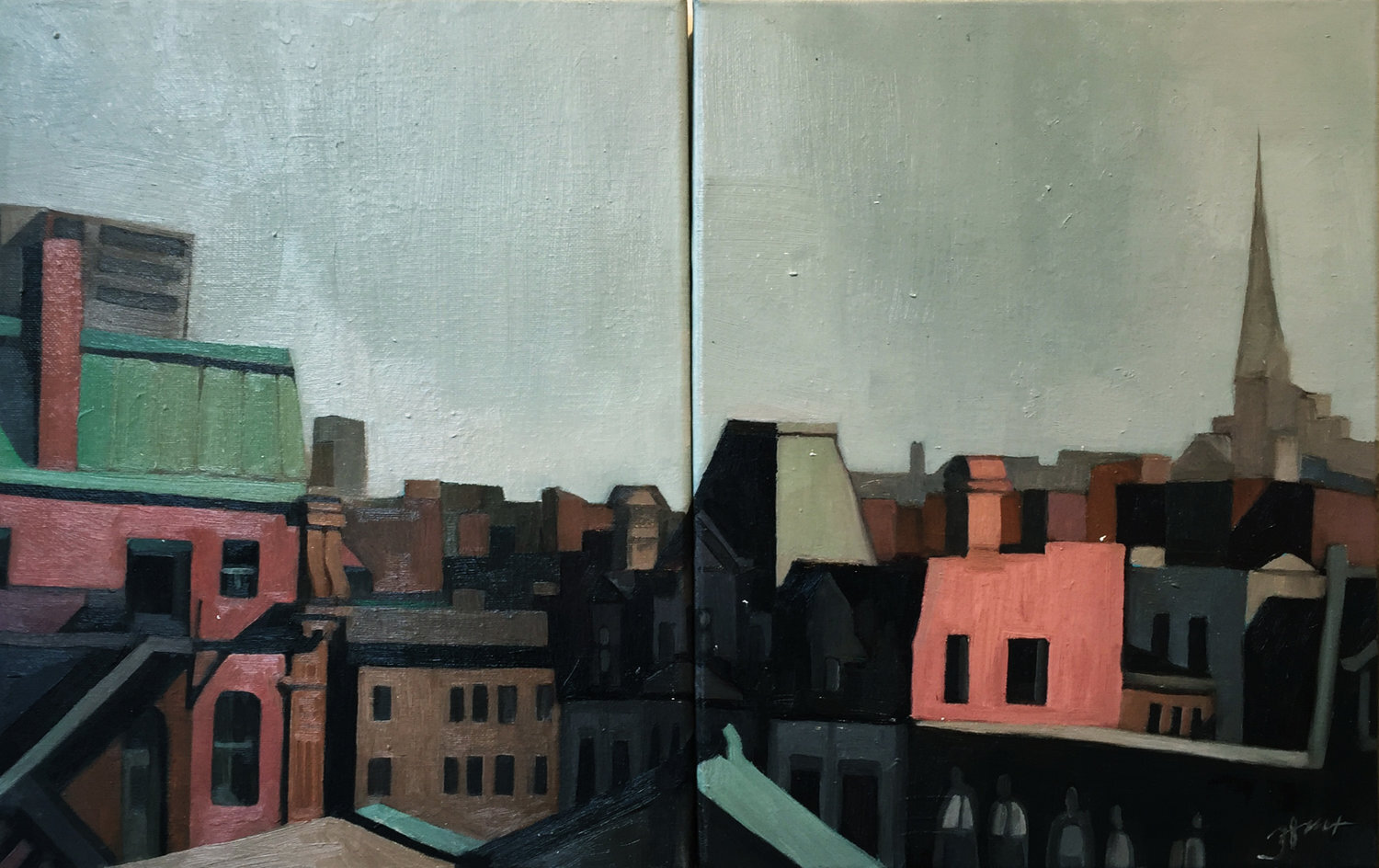 Diptych of Saint John Rooftop
