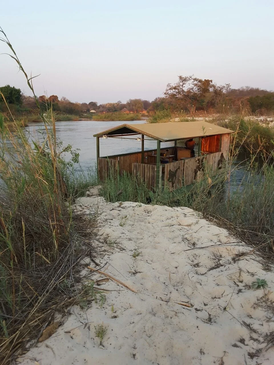 The boat that took me along Namibia's Kavango River.