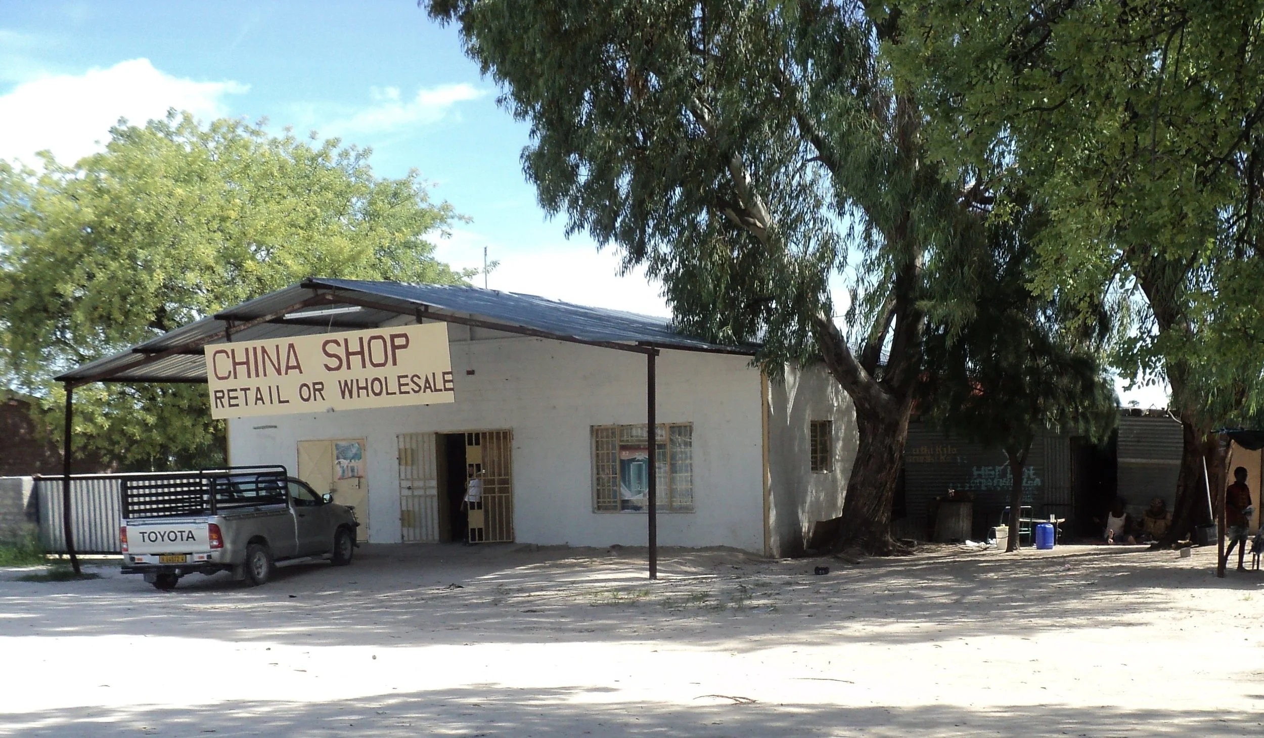 A "China shop" in northern Namibia, similar to an American dollar store.