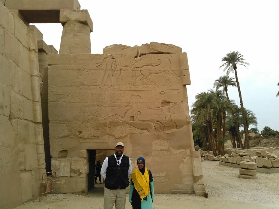 Here I am with Mona, one of my many brilliant Egyptian tour guides.