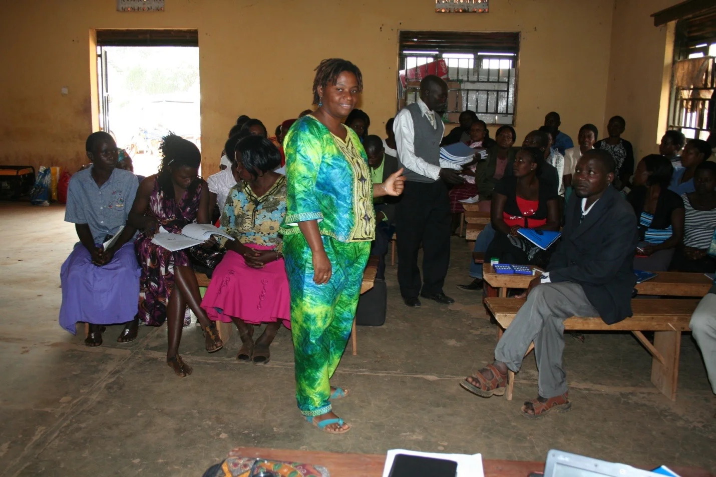 Michelle teaching homepathy in Rugumbe, Uganda.