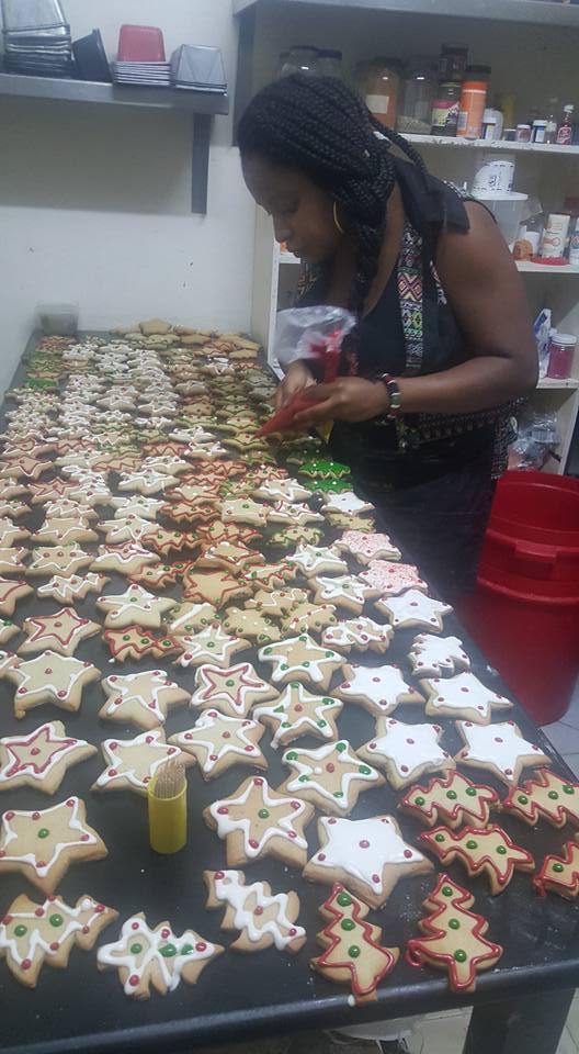 Preshay working on a last minute U.S. embassy order!