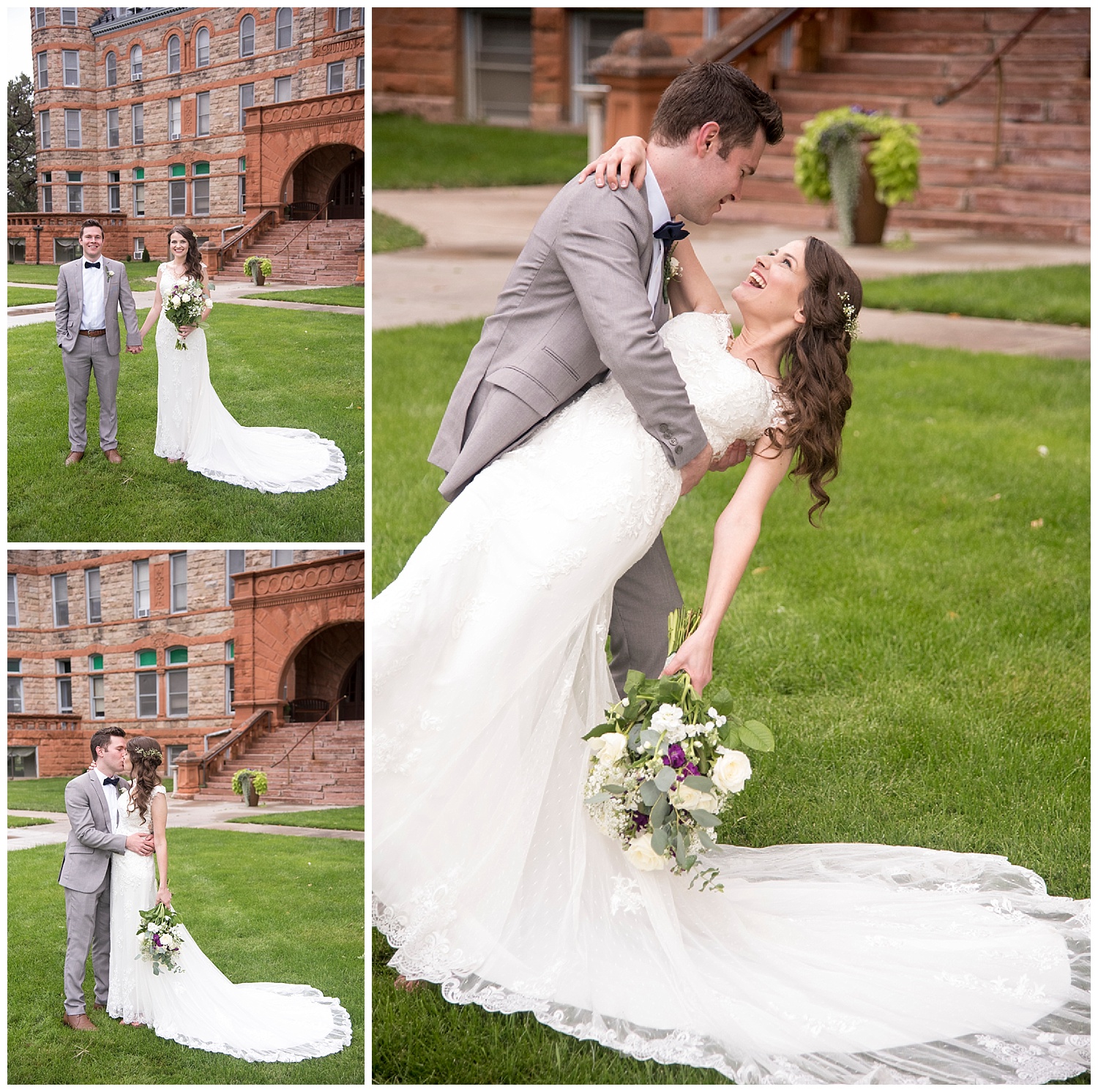 Groom Kissing and Dipping Bride | Bethany and Jono's Intimate DIY Wedding | Colorado Springs Wedding Photographer | Farm Wedding Photographer | Apollo Fields Wedding Photojournalism