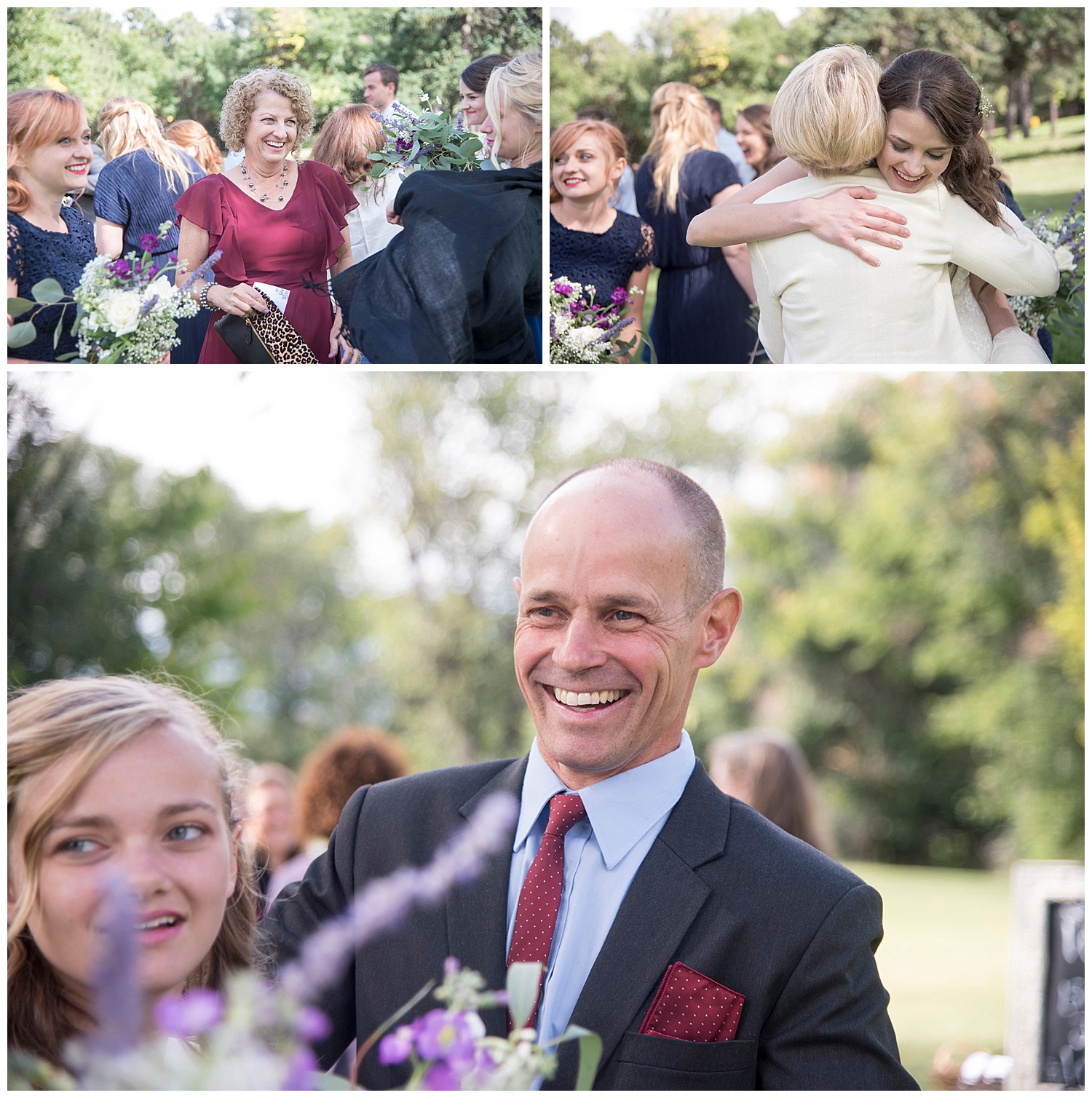 Smiling Father of the Bride | Bethany and Jono's Intimate DIY Wedding | Colorado Springs Wedding Photographer | Farm Wedding Photographer | Apollo Fields Wedding Photojournalism