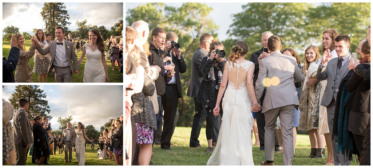 Bride and Groom Epic Exit | Bethany and Jono's Intimate DIY Wedding | Colorado Springs Wedding Photographer | Farm Wedding Photographer | Apollo Fields Wedding Photojournalism