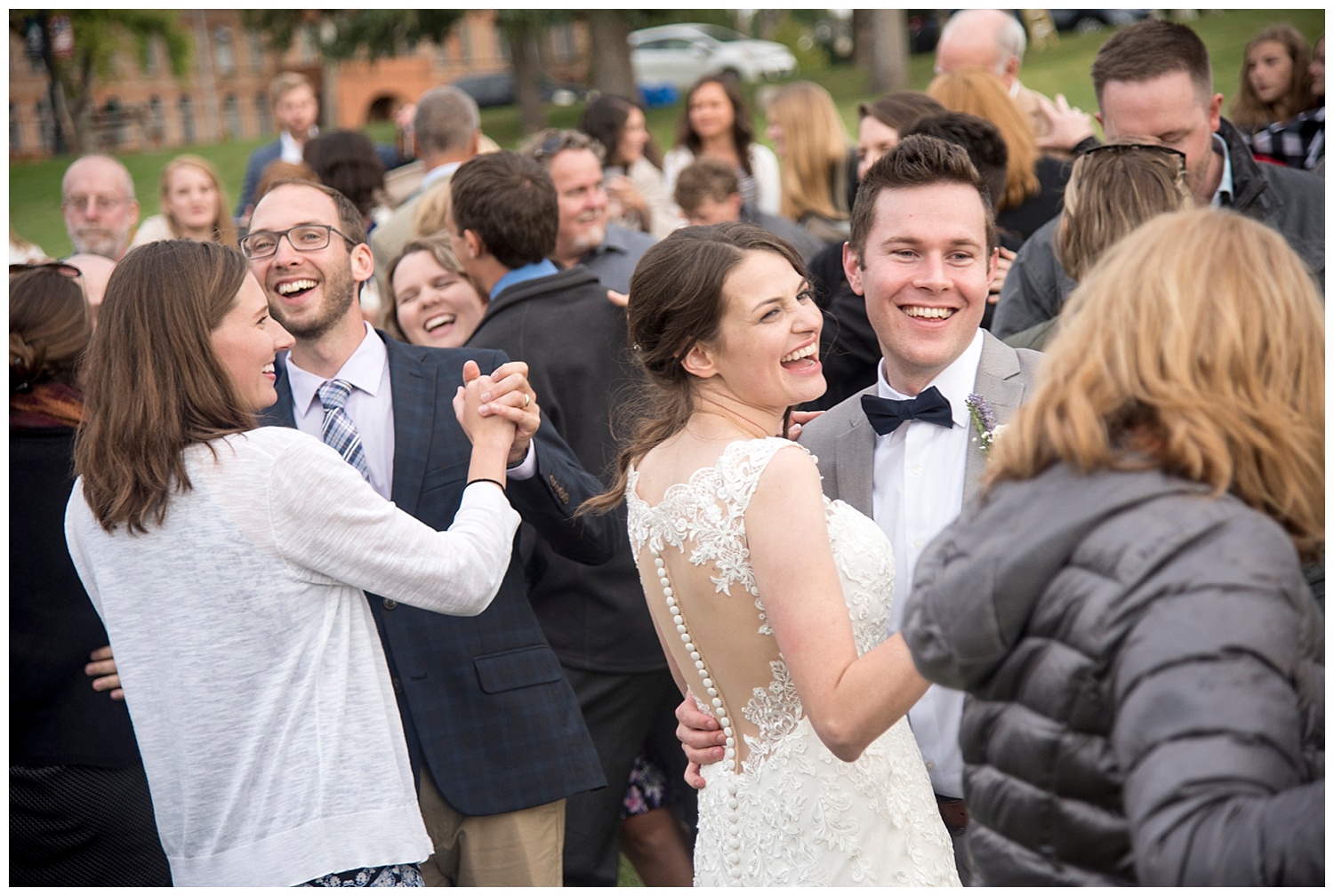 DIY Bride and Groom Smiling | Bethany and Jono's Intimate DIY Wedding | Colorado Springs Wedding Photographer | Farm Wedding Photographer | Apollo Fields Wedding Photojournalism