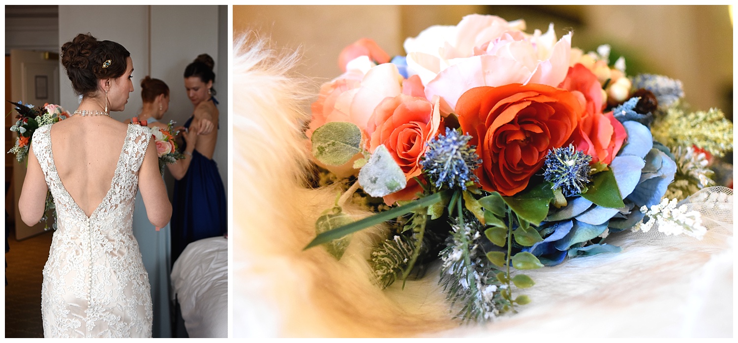 Bride and Bouquet | Intimate Wedding Photographer | Chateau de Frontenac | Quebec City Wedding Photographer | Farm Wedding Photographer | Apollo Fields Wedding Photojournalism
