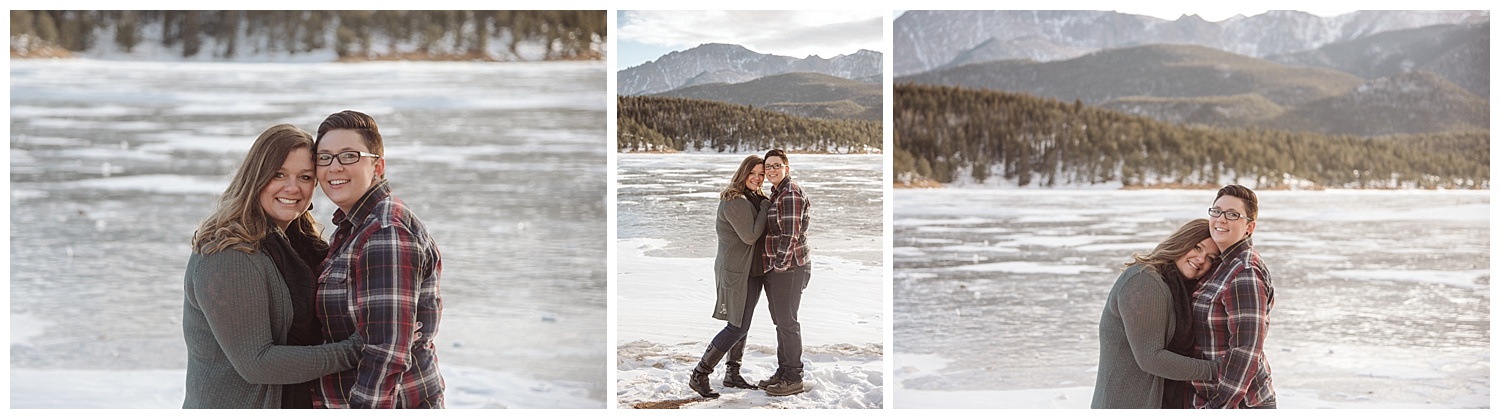 Young Couple Embracing and Kissing | Jenny and Tara's Epic Mountain Engagement Session | Pikes Peak, Colorado Photography | Farm Wedding Photographer | Apollo Fields Wedding Photojournalism