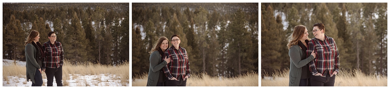 Young Lesbian Couple Embracing | Jenny and Tara's Epic Mountain Engagement Session | Pikes Peak, Colorado Photography | Farm Wedding Photographer | Apollo Fields Wedding Photojournalism