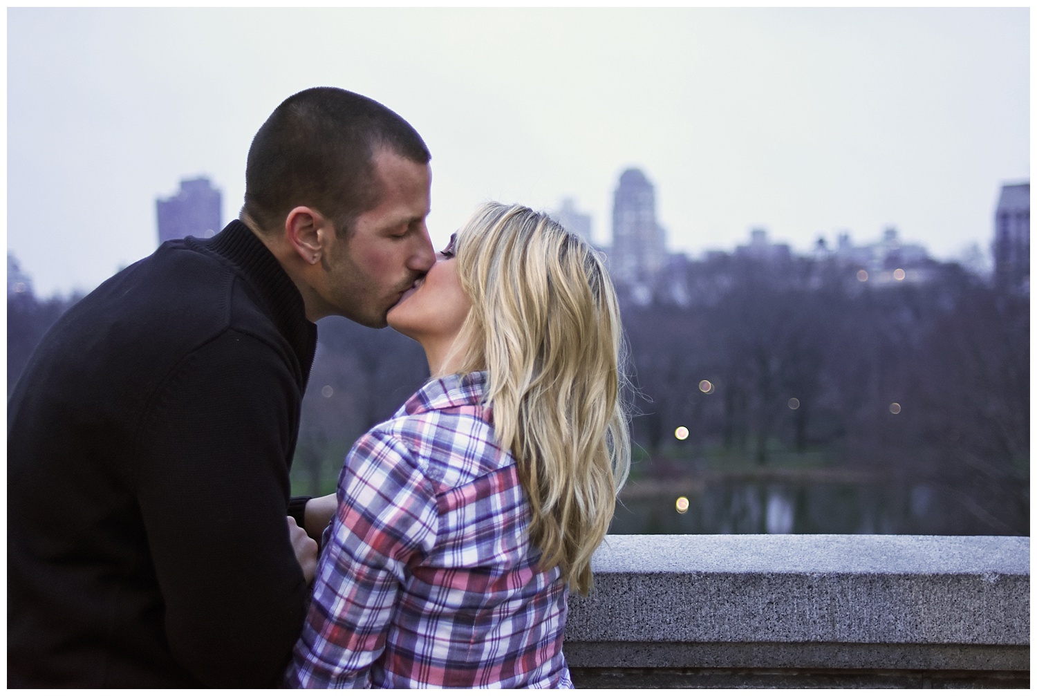 Couple Kissing | Central Park Engagement Photographer | Bethesda Fountain Wedding Photographer | Farm Wedding Photographer | Apollo Fields Wedding Photojournalism