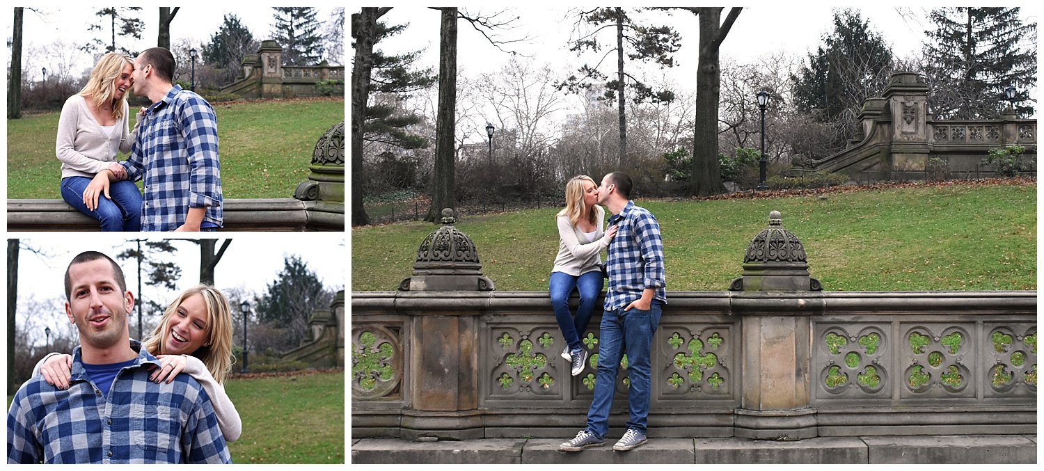 Man Kissing Woman | Central Park Engagement Photographer | Bethesda Fountain Wedding Photographer | Farm Wedding Photographer | Apollo Fields Wedding Photojournalism