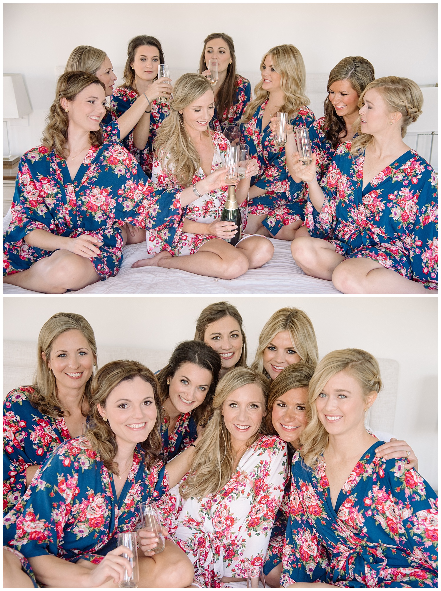 Bridesmaids in Floral Robes | Lindsey and Jeff's Intimate Wedding at Grant Humphrey's Mansion | Denver Colorado Photographer | Farm Wedding Photographer | Apollo Fields Photojournalism