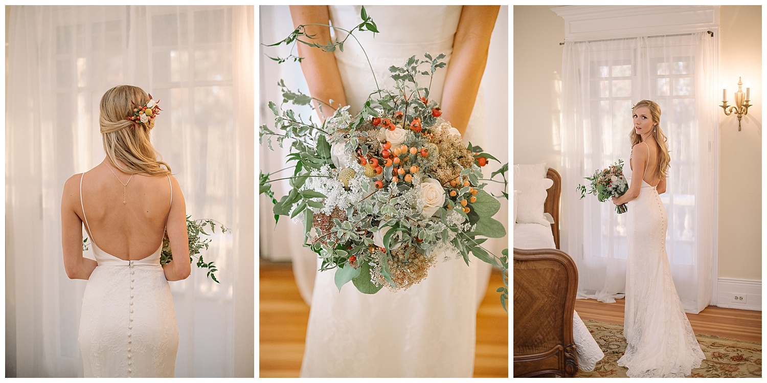 Bride Collage with Bouquet | Lindsey and Jeff's Intimate Wedding at Grant Humphrey's Mansion | Denver Colorado Photographer | Farm Wedding Photographer | Apollo Fields Photojournalism