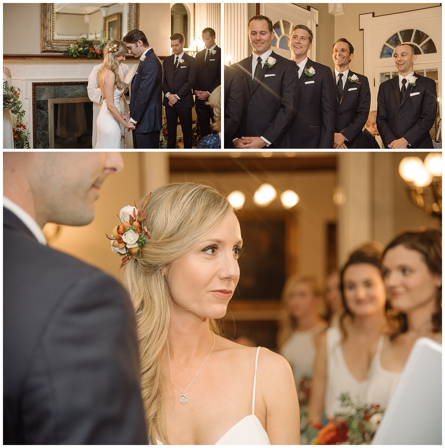 Intimate Collage of Bride & Guests | Lindsey and Jeff's Intimate Wedding at Grant Humphrey's Mansion | Denver Colorado Photographer | Farm Wedding Photographer | Apollo Fields Wedding Photojournalism