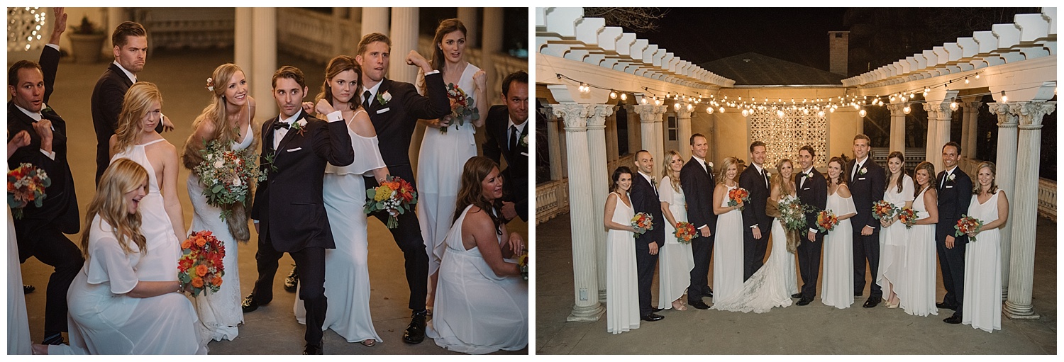 Bridal Parties Posing | Lindsey and Jeff's Intimate Wedding at Grant Humphrey's Mansion | Denver Colorado Photographer | Farm Wedding Photographer | Apollo Fields Wedding Photojournalism