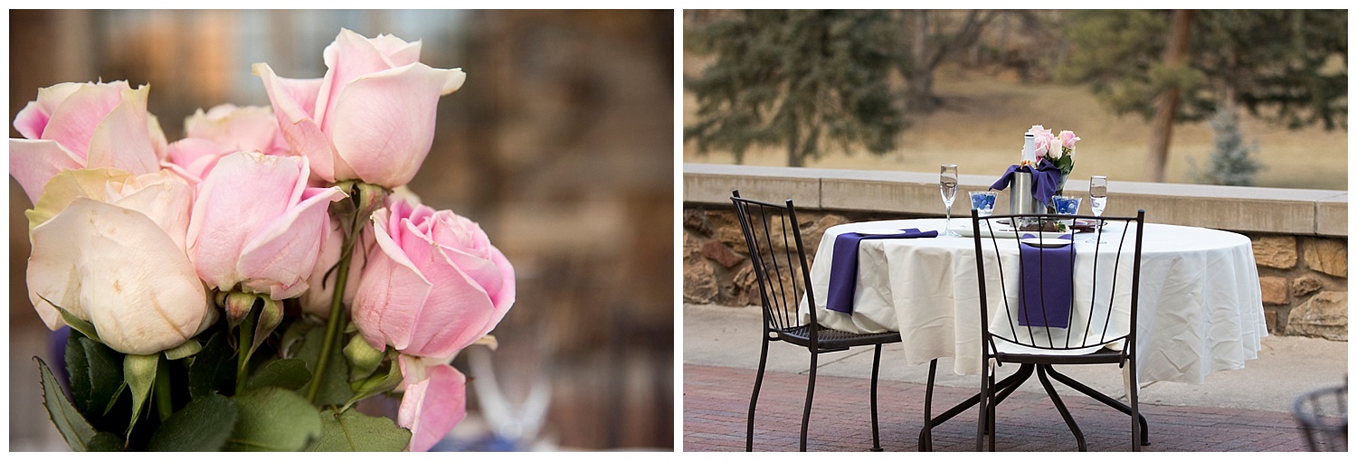 Close Up Pink Tulips and Romantic Table Setting | Nicholas and Eden's Surprise Engagement | Glen Eyrie Castle Colorado Photography | Farm Wedding Photographer | Apollo Fields Wedding Photojournalism