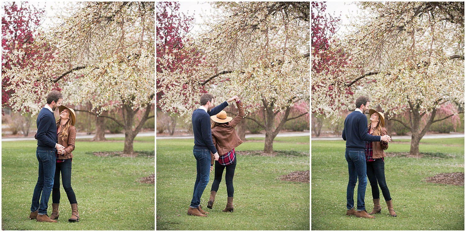 Cherry Blossom Engagement Photos Colorado Wedding Photographer
