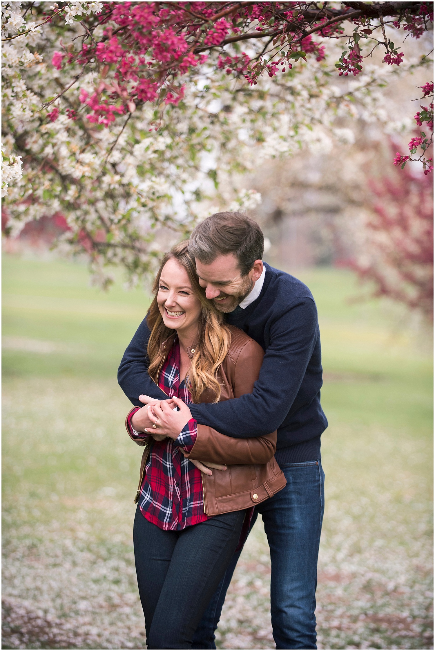 Cherry Blossom Engagement Photos Colorado Photographers