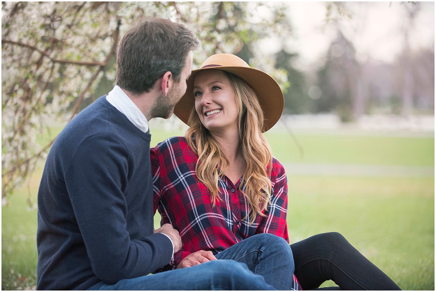 Denver Photographers Cherry Blossom Engagement Photos