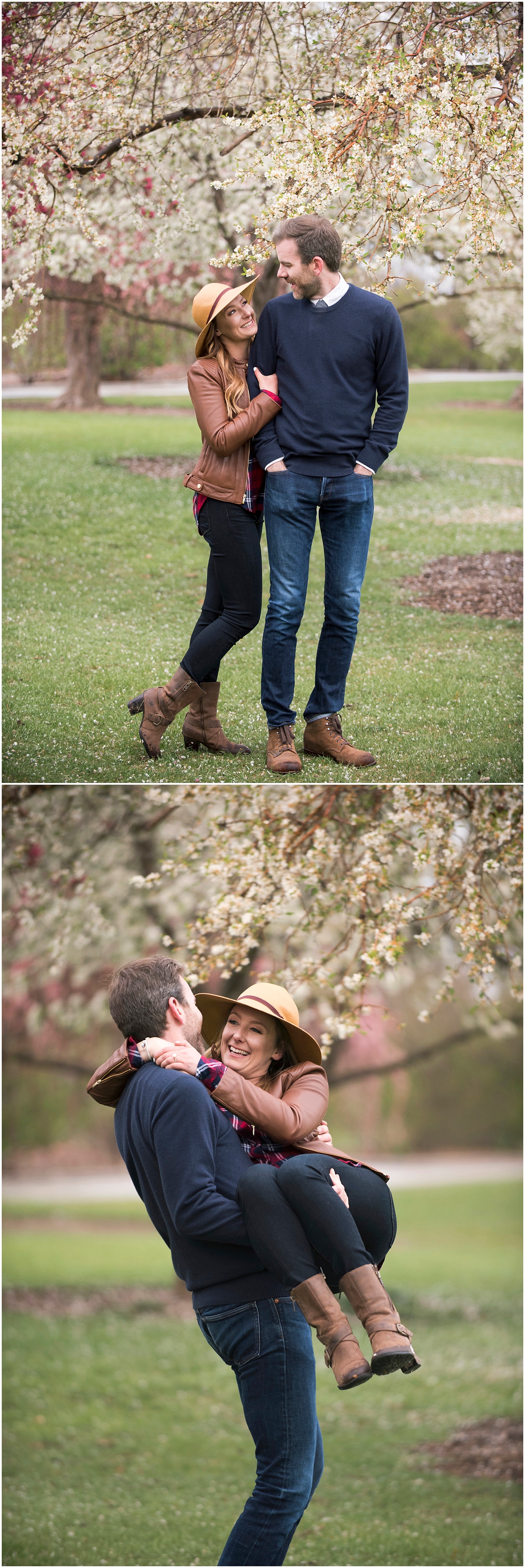 Romantic Photography Cherry Blossom Engagement Photos