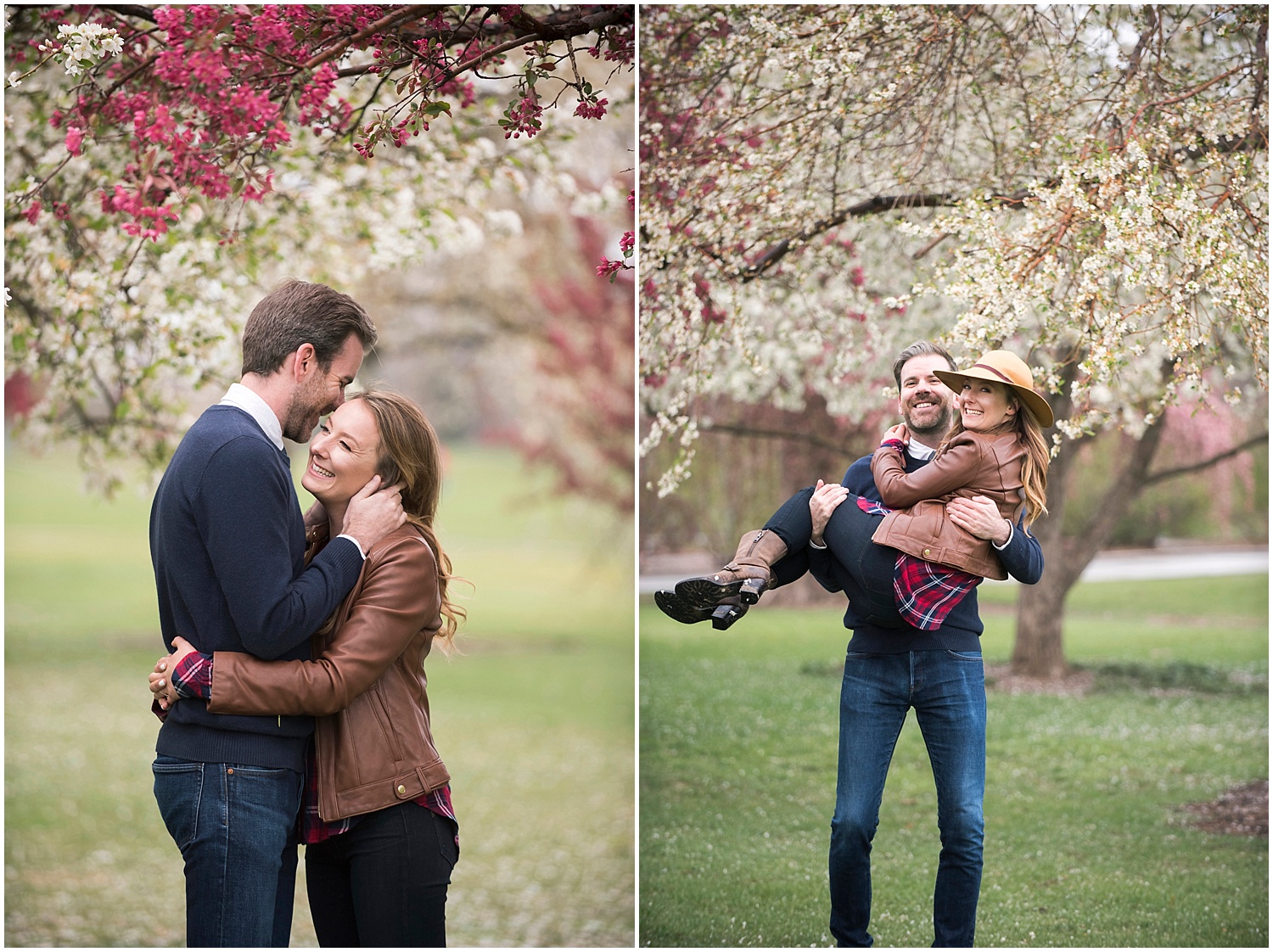 Colorado Adventure Photography Cherry Blossom Engagement Photos