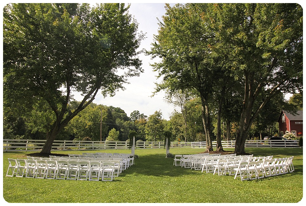 Upstate New York Farm Wedding Ceremony Site Decor