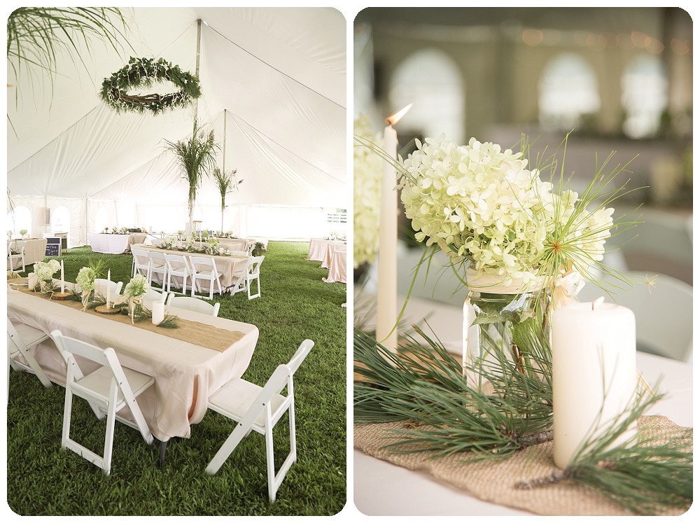 Classic Country Weddings Tent Decor White Pink Green