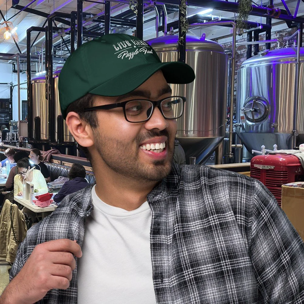 Live Hard - Puzzle Fast Hat Men white thread.jpg